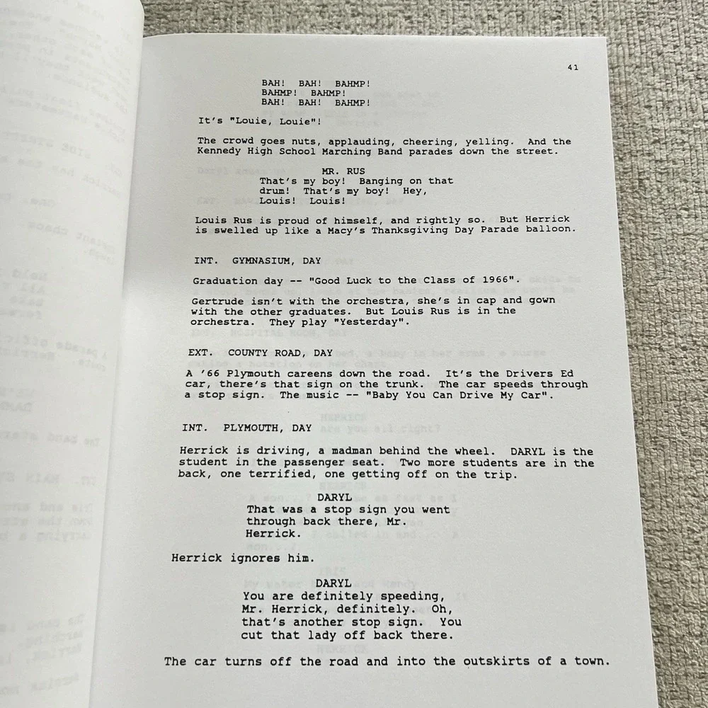 Mr Holland's Opus Original Movie Script 1st Draft Mr Herrick's‎ Opus Early 1990s